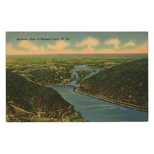 Airplane View of Harper’s Ferry West Virginia Postcard